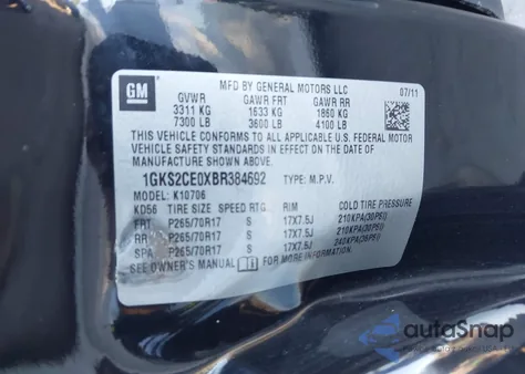 2011 GMC Yukon Slt from USA, damaged, VIN 1GKS2CE0XBR384692